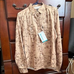 Hooey Women’s Tan Floral Print Button Down Shirt